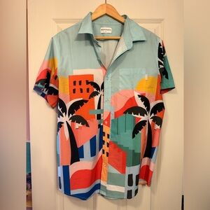 Mavrans Men’s Havana Weekend Shirt Large Button Down L